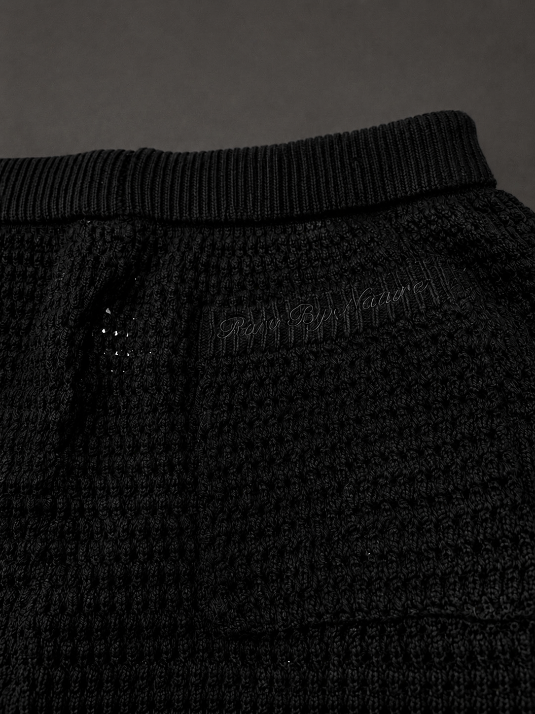 Midnight Black Crochet Shorts