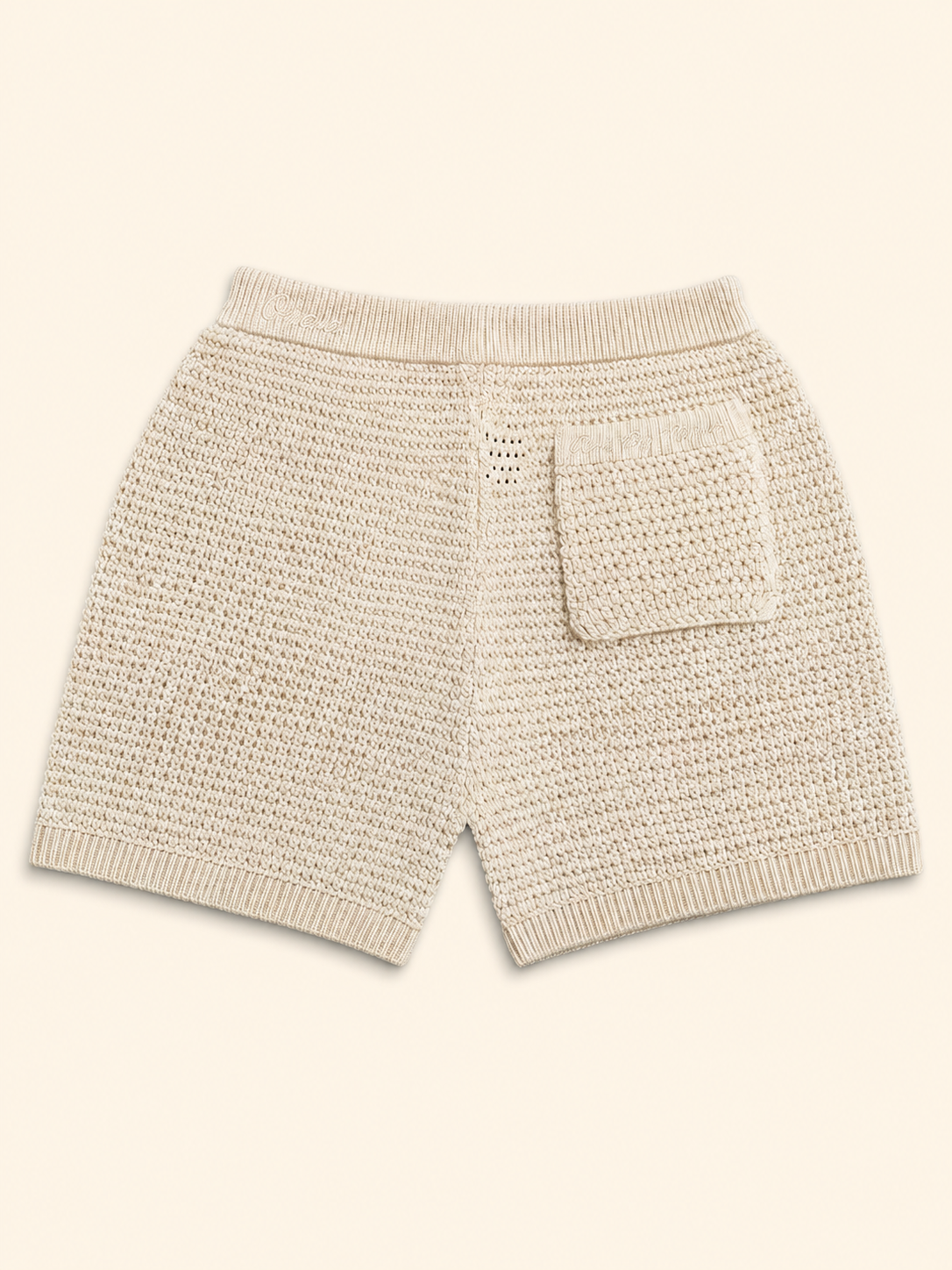 Beach Cream Crochet Shorts