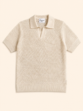 Beach Cream Crochet Polo