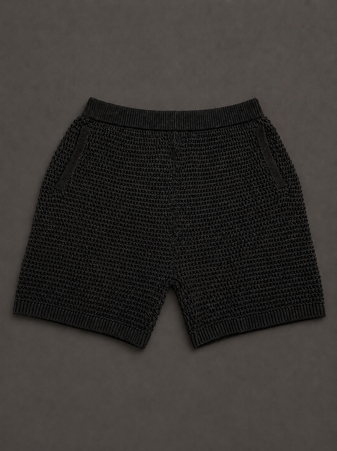 Midnight Black Crochet Shorts